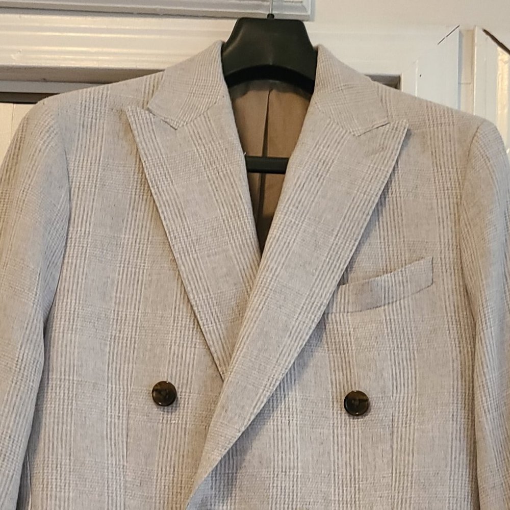 Gabriel Linen-Wool Blazer 38R